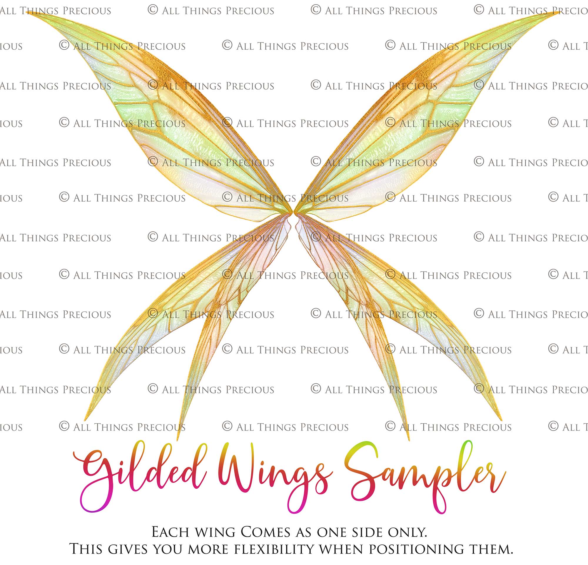 Digital Overlays for Photographers, Graphic design, scrapbooking and creatives.. Fairy Wings. High resolution, fine art digital assets for creating fantasy art.  Png overlay with transparent background. Magical Edit. Png Photo editing art assets.
