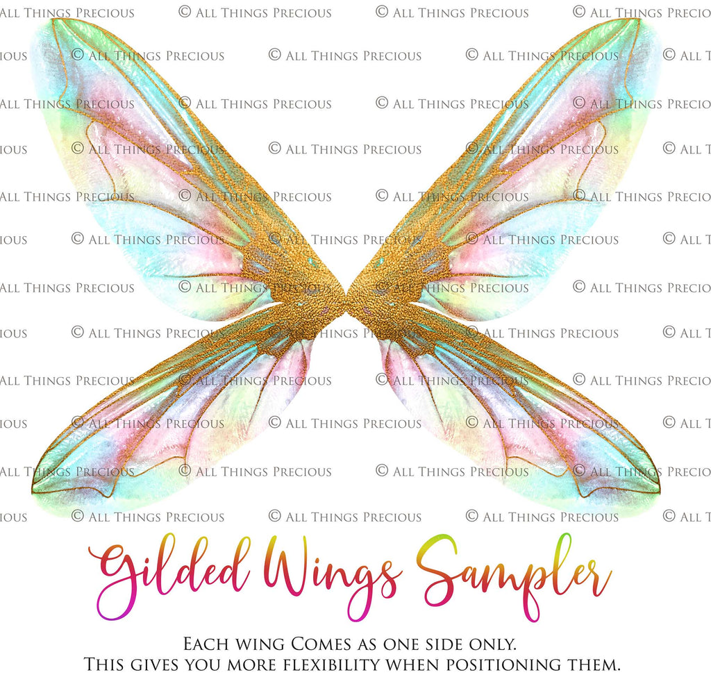 Digital Overlays for Photographers, Graphic design, scrapbooking and creatives.. Fairy Wings. High resolution, fine art digital assets for creating fantasy art.  Png overlay with transparent background. Magical Edit. Png Photo editing art assets.