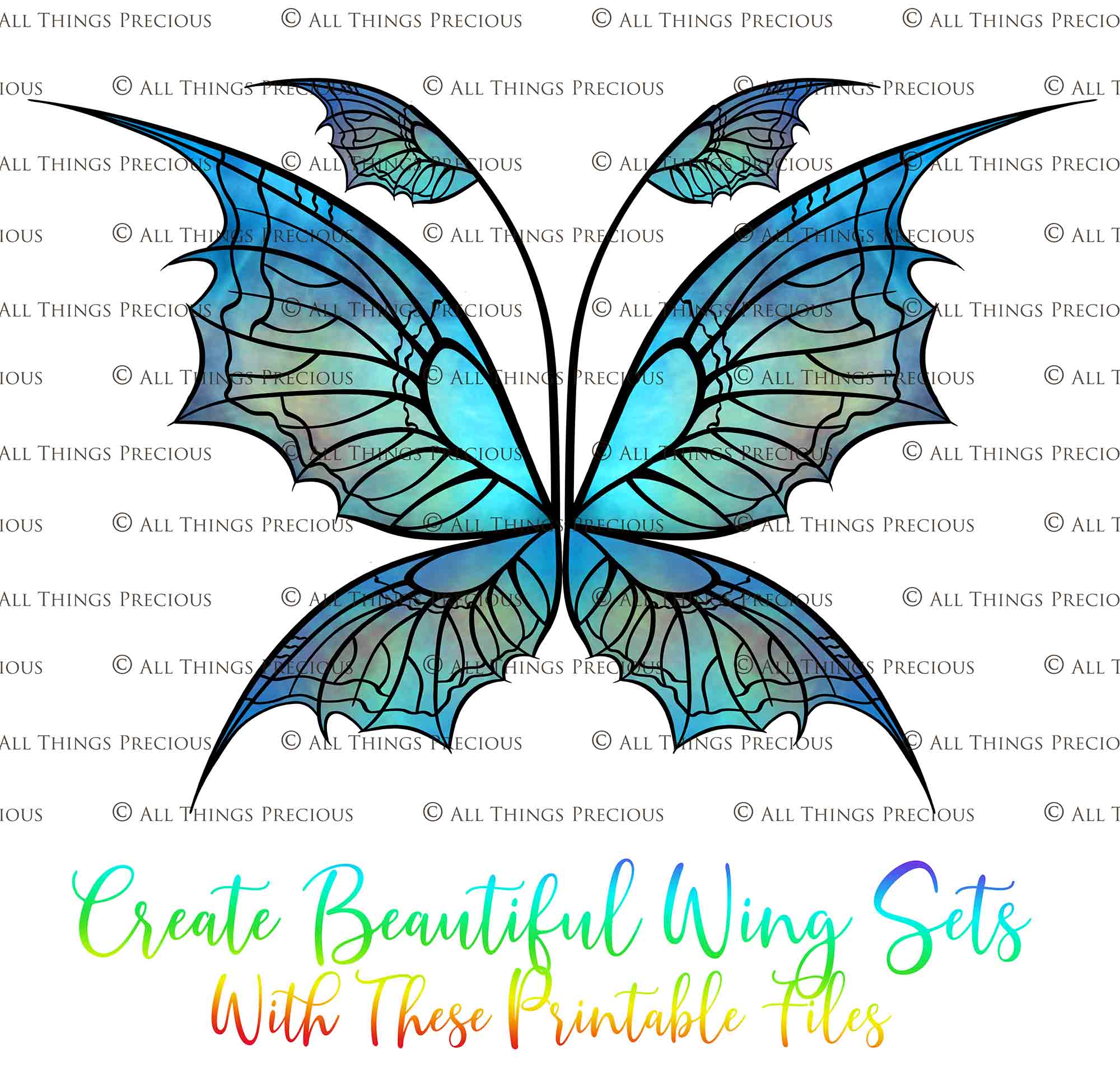 PRINTABLE FAIRY WINGS - Set 40