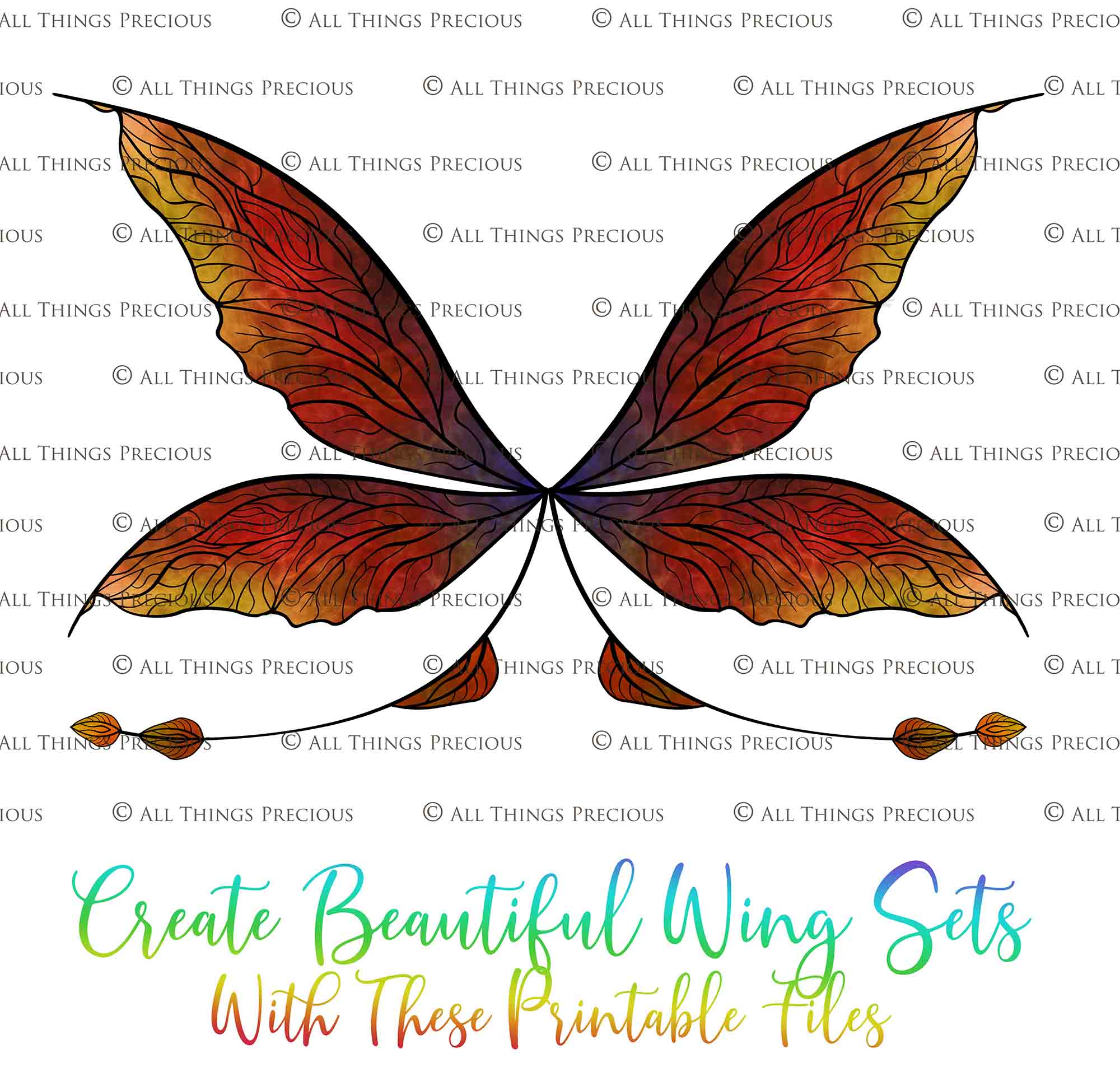 PRINTABLE FAIRY WINGS - Set 42