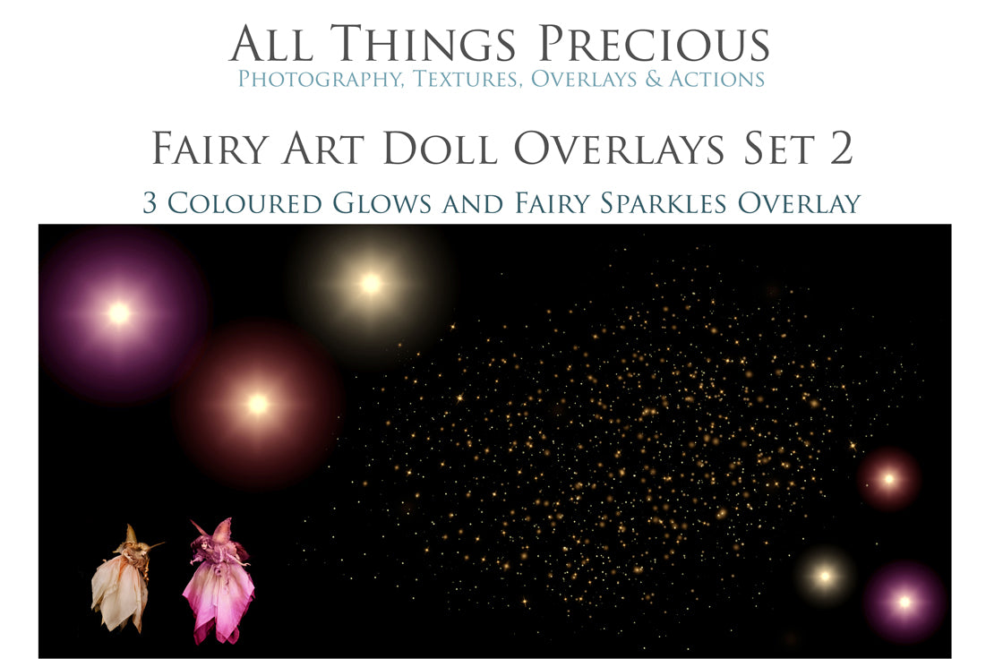 Realistic fairy overlays for photography. Fantasy photo editing graphic assets. High resolution images. ATP Textures.