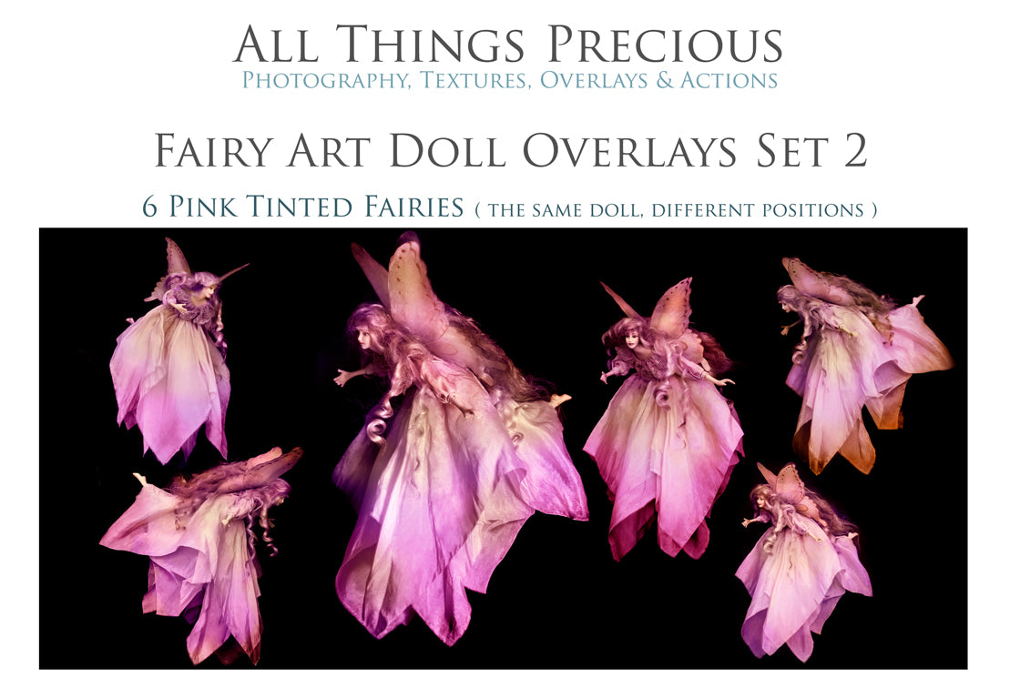 Realistic fairy overlays for photography. Fantasy photo editing graphic assets. High resolution images. ATP Textures.