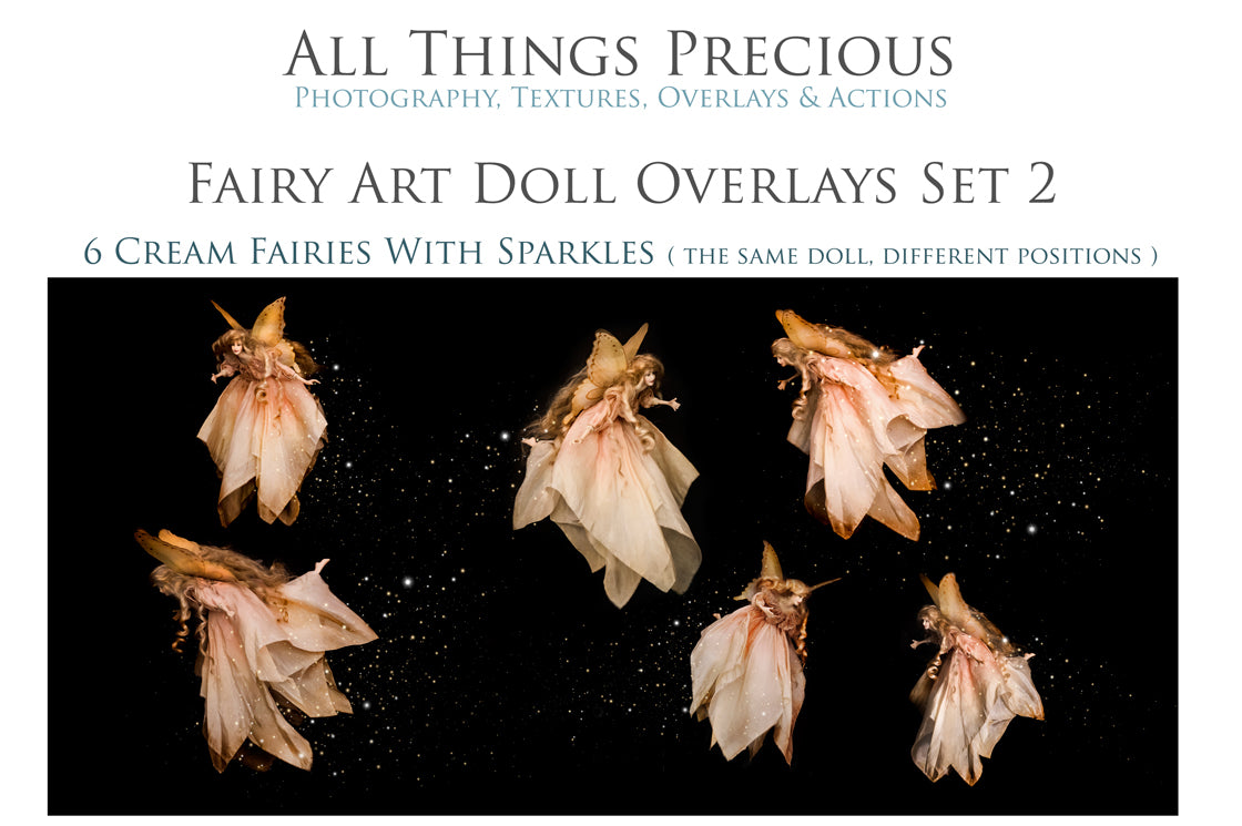 Realistic fairy overlays for photography. Fantasy photo editing graphic assets. High resolution images. ATP Textures.