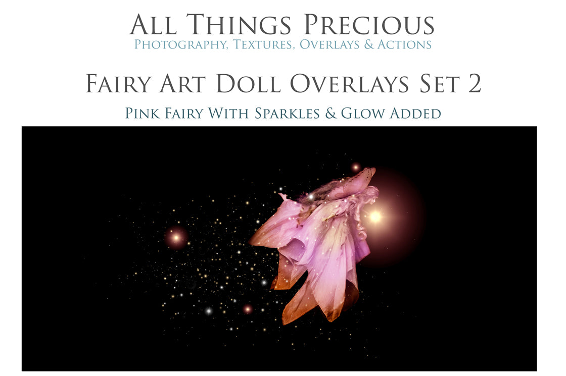 Realistic fairy overlays for photography. Fantasy photo editing graphic assets. High resolution images. ATP Textures.