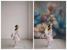 Load image into Gallery viewer, AI Digital - 12 FANTASTICAL FLORAL BACKGROUNDS - Set 3 - BLUE
