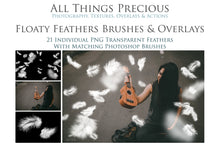 Load image into Gallery viewer, FLOATY FEATHERS Digital Overlays with Photoshop Brushes
