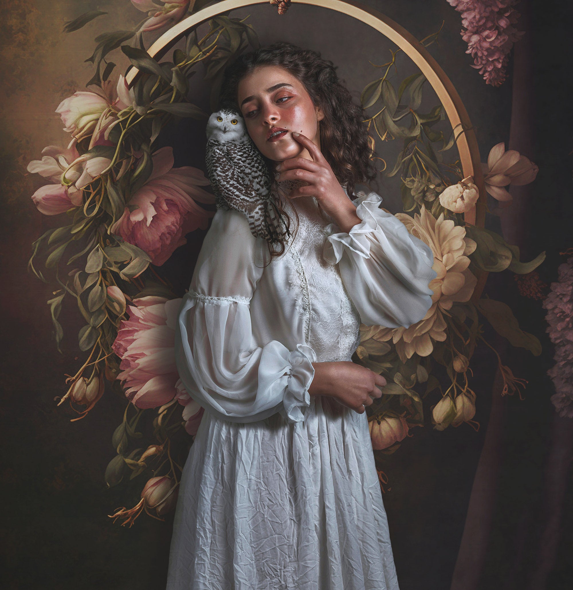 12 FLORAL WREATH Digital backgrounds - Set 1