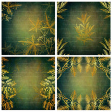 Load image into Gallery viewer, GOLD FOLIAGE - Dark Green - Digital Papers
