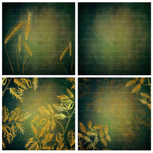 Load image into Gallery viewer, GOLD FOLIAGE - Dark Green - Digital Papers
