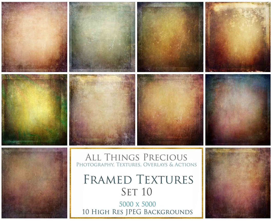 10 Fine Art TEXTURES - FRAMED Set 10