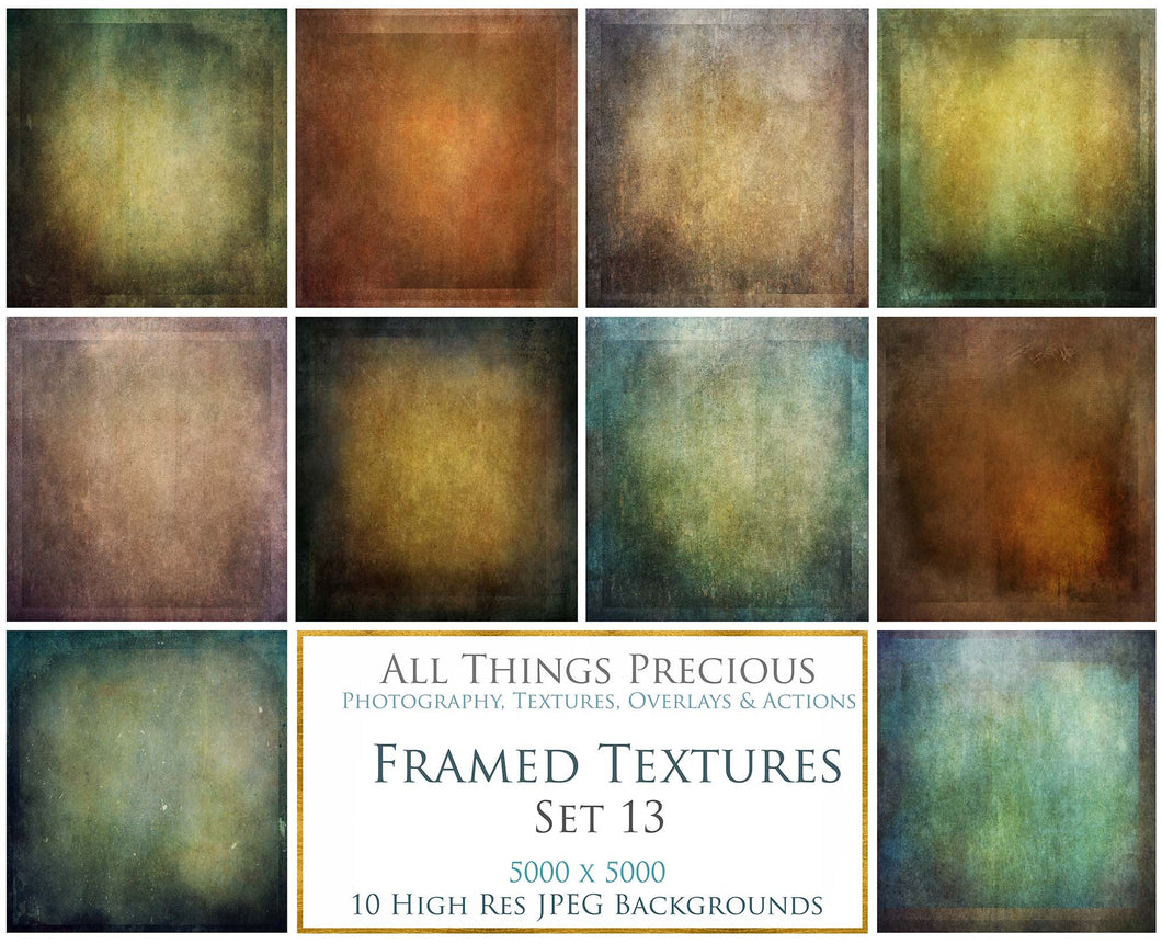 10 Fine Art TEXTURES - FRAMED Set 13