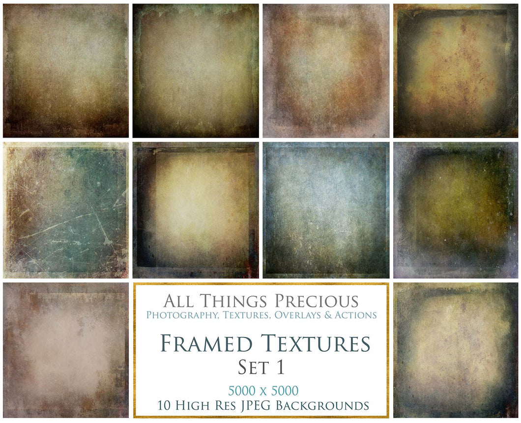 10 Fine Art TEXTURES - FRAMED Set 1