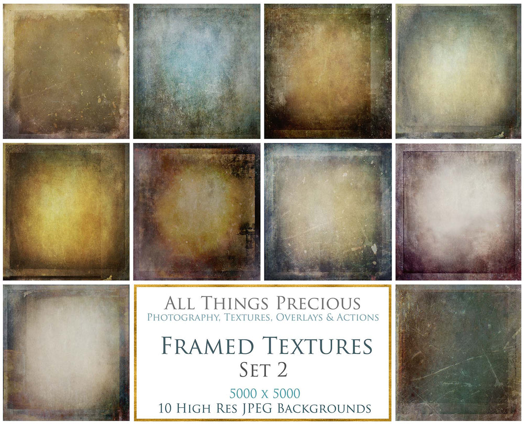 10 Fine Art TEXTURES - FRAMED Set 2