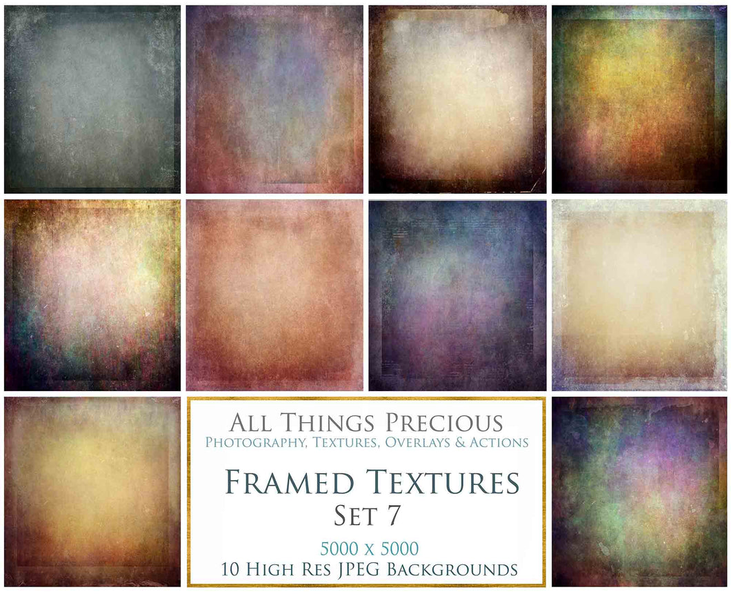 10 Fine Art TEXTURES - FRAMED Set 7