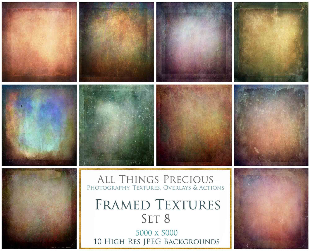 10 Fine Art TEXTURES - FRAMED Set 8