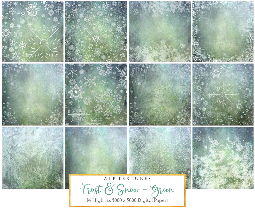 FROST & SNOW Digital Papers - GREEN