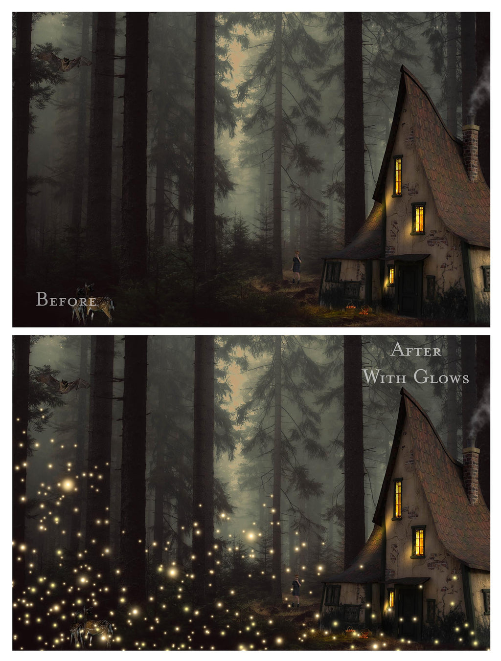 Fairy Glow overlays, high resolution, 300dpi, fairy sparkles, digital overlays, png overlay, Atp textures, photo editing, Christmas overlay, sun flare