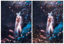 Load image into Gallery viewer, Png overlays for fine art photography and magical edits.  Png Magical Overlays, Fairy dust, Fairy Sparkles, sparkle overlay, photo overlays by ATP textures.
