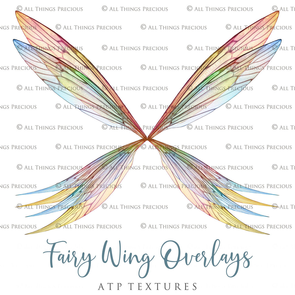 Fairy Wings Overlays For Photography, Photoshop, Digital art and Creatives. Transparent, high resolution wings for photographers. These are gorgeous PNG overlays for fantasy digital art and Child portraiture. colour, White fairy wings. Photo Overlays. Digital download. Graphic effects. ATP Textures