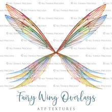 Load image into Gallery viewer, 25 Png MULTICOLOURED FAIRY WING Overlays Set 4
