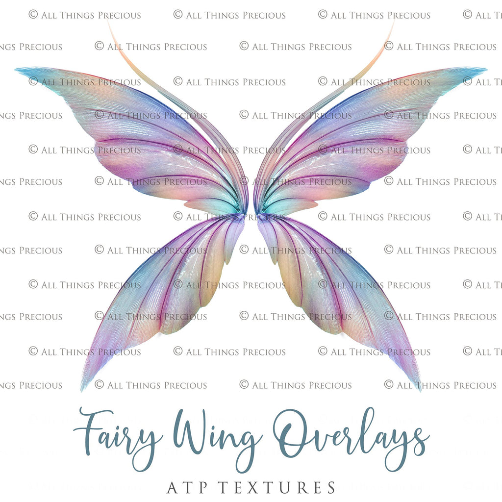 Digital Fairy Wings Overlays clipart. Png transparent see through files for photoshop. Butterfly Angel, Color, Print Photography editing. High resolution, 300dpi. Printable, Photography Graphic design assets, add on stock resources. Magical Scrapbooking design. Faery Photographer edit. Colorful Big Bundle. ATP Textures