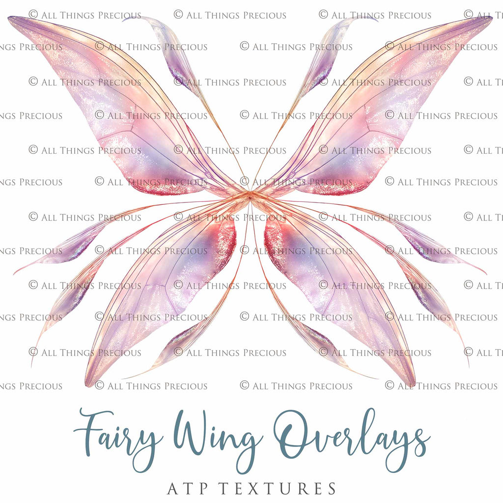 Fairy Wings Overlays For Photography, Photoshop, Digital art and Creatives. Transparent, high resolution wings for photographers. These are gorgeous PNG overlays for fantasy digital art and Child portraiture. colour, White fairy wings. Photo Overlays. Digital download. Graphic effects. ATP Textures