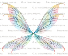 Load image into Gallery viewer, Digital Faery Wing Overlays! Fairy wings, Png overlays for photoshop. Photography editing. High resolution, 300dpi fairy wings. Overlays for photography. Digital stock and resources. Graphic design. Fairy Photos. Colourful Fairy wings. Faerie Wings.
