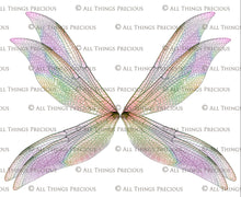 Load image into Gallery viewer, Digital Faery Wing Overlays! Fairy wings, Png overlays for photoshop. Photography editing. High resolution, 300dpi fairy wings. Overlays for photography. Digital stock and resources. Graphic design. Fairy Photos. Colourful Fairy wings. Faerie Wings.
