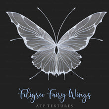 Load image into Gallery viewer, 25 Png FILIGREE FAIRY WING Overlays - Set 12
