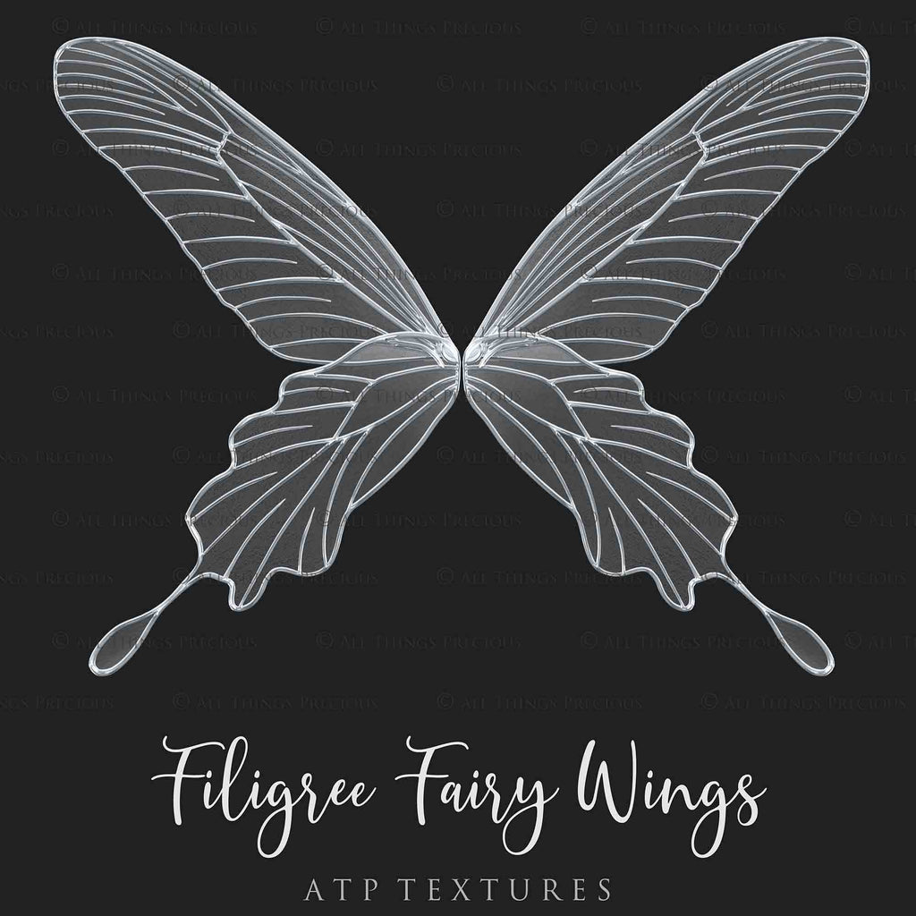 Png transparent Fairy Wing Overlays For Photographers, Photoshop, Digital art and Creatives. Transparent, high resolution, faery wings for photography! These are gorgeous PNG overlays for fantasy digital art and Child portraiture. These are white fairy wings. Graphic digital assets for design. Atp Textures