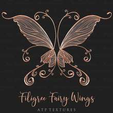 Load image into Gallery viewer, 25 Png FILIGREE FAIRY WING Overlays - Set 7
