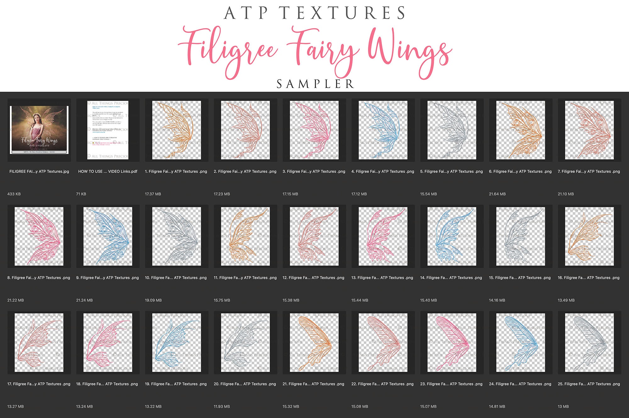 Png transparent Fairy Wing Overlays For Photographers, Photoshop, Digital art and Creatives. Transparent, high resolution, faery wings for photography! These are gorgeous PNG overlays for fantasy digital art and Child portraiture. These are white fairy wings. Graphic digital assets for design. Atp Textures