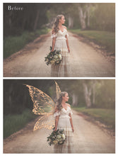 Load image into Gallery viewer, SVG &amp; PNG Fairy Wing files for Cricut or Silhouette Cameo Cutting Machine. Create wearable fairy wings, in adult or children sizes.  Clipart design for Halloween Costumes, Fantasy or Cosplay or photography. Printable for weddings, engagement, baby shower invitations. Individual wing parts. Cut and assemble. Fairycore.
