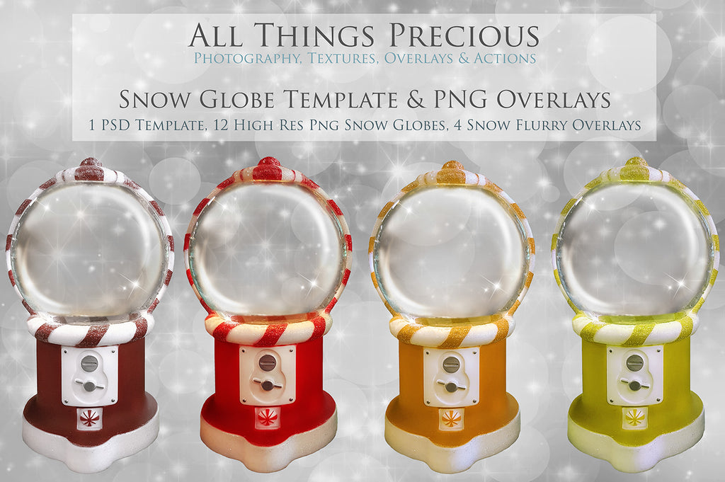 Digital Snow Globe Overlays, with snow flurries and a PSD Template included in the set. Transparent Glass Graphic Effects. Png Overlays with Photoshop Digital template file. High resolution, 300dpi. Visit the Website for more add ons, Actions, Overlays and Christmas Theme Products at ATP Textures.