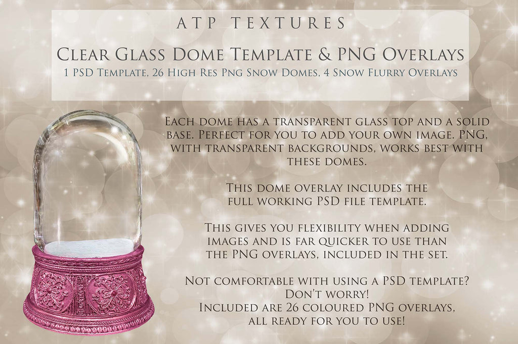 Clear Transparent Digital Glass Dome Overlays. Png clipart overlays with PSD photoshop template for photographers. Digital overlays for photography editing. Realistic Photo Graphic Effects and assets. lighting Add ons. ATP Textures.