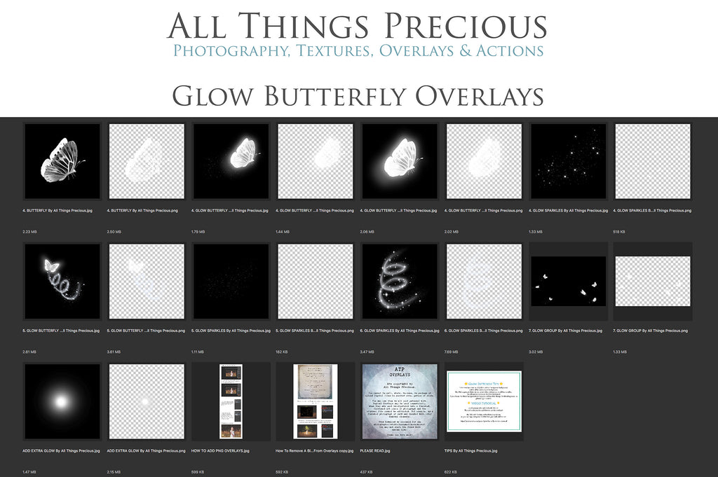 Png photo overlays, High resolution, fine art photography, butterfly clipart, glowing overlays, sparkle overlay, magical overlays by ATP textures.