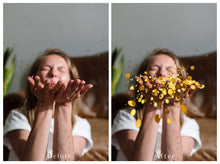 Load image into Gallery viewer, 48 BLOWING CONFETTI Digital Overlays - Gold, Rose Gold &amp; Silver
