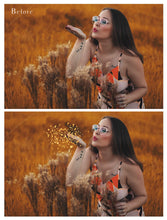 Load image into Gallery viewer, 48 BLOWING CONFETTI Digital Overlays - Gold, Rose Gold &amp; Silver
