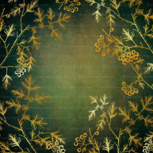 Load image into Gallery viewer, GOLD FOLIAGE - Dark Green - Digital Papers
