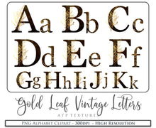Load image into Gallery viewer, VINTAGE GOLD LEAF LETTERS - Clipart
