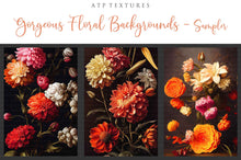 Load image into Gallery viewer, 12 GORGEOUS PAINTED Floral Background TEXTURES / DIGITAL BACKDROPS - Set 14
