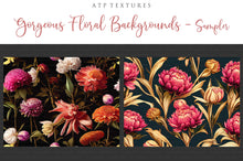 Load image into Gallery viewer, 12 GORGEOUS PAINTED Floral Background TEXTURES / DIGITAL BACKDROPS - Set 15
