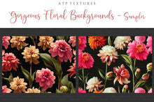 Load image into Gallery viewer, 12 GORGEOUS PAINTED Floral Background TEXTURES / DIGITAL BACKDROPS - Set 15
