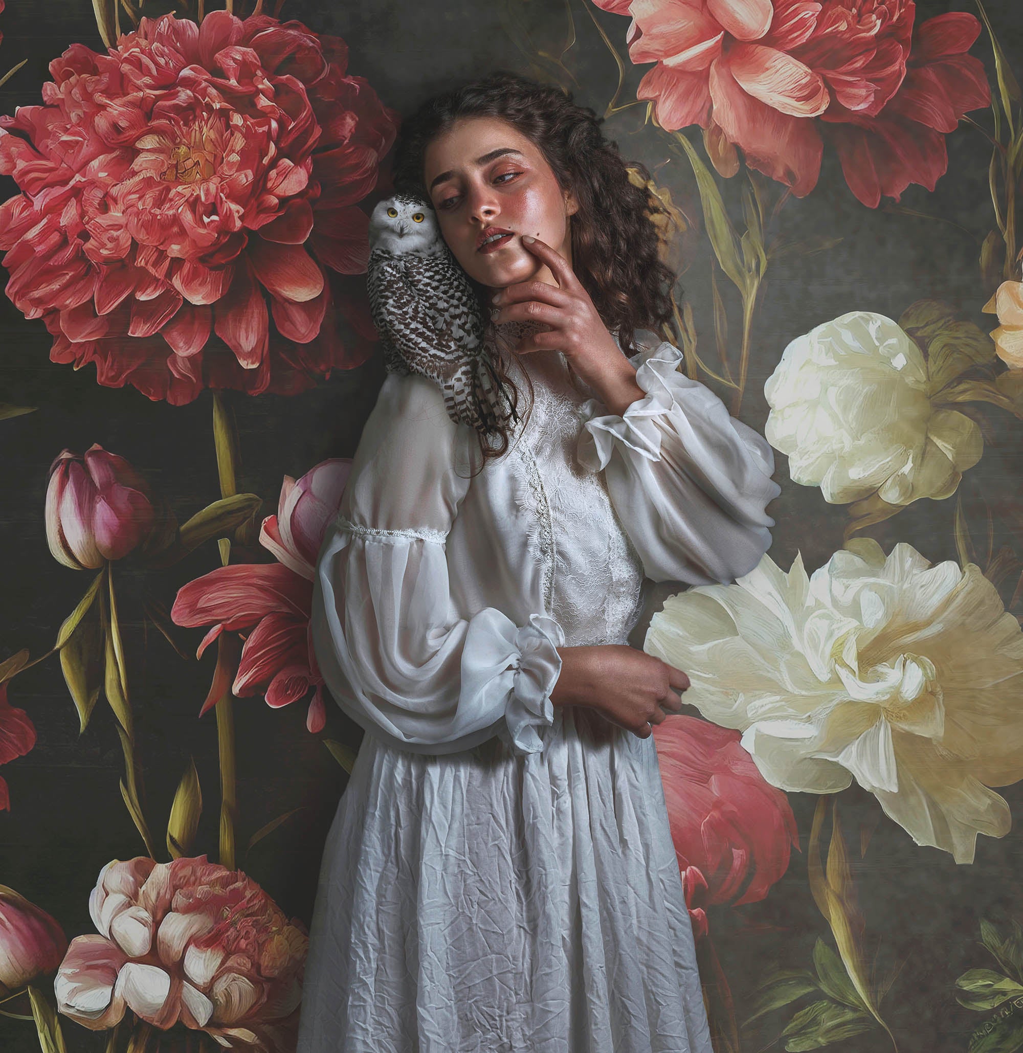 12 GORGEOUS PAINTED Floral Background TEXTURES / DIGITAL BACKDROPS - Set 13