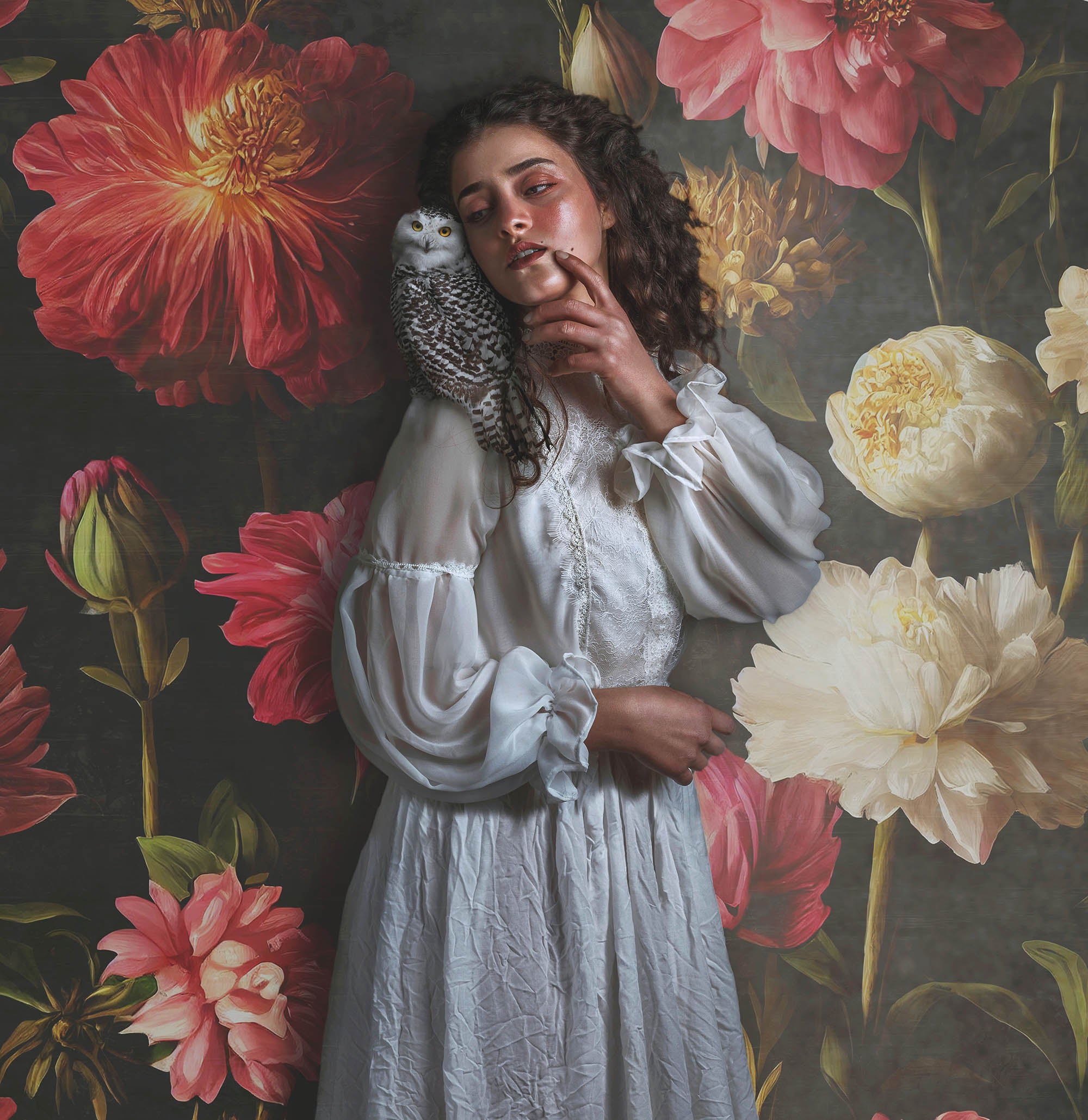 12 GORGEOUS PAINTED Floral Background TEXTURES / DIGITAL BACKDROPS - Set 11