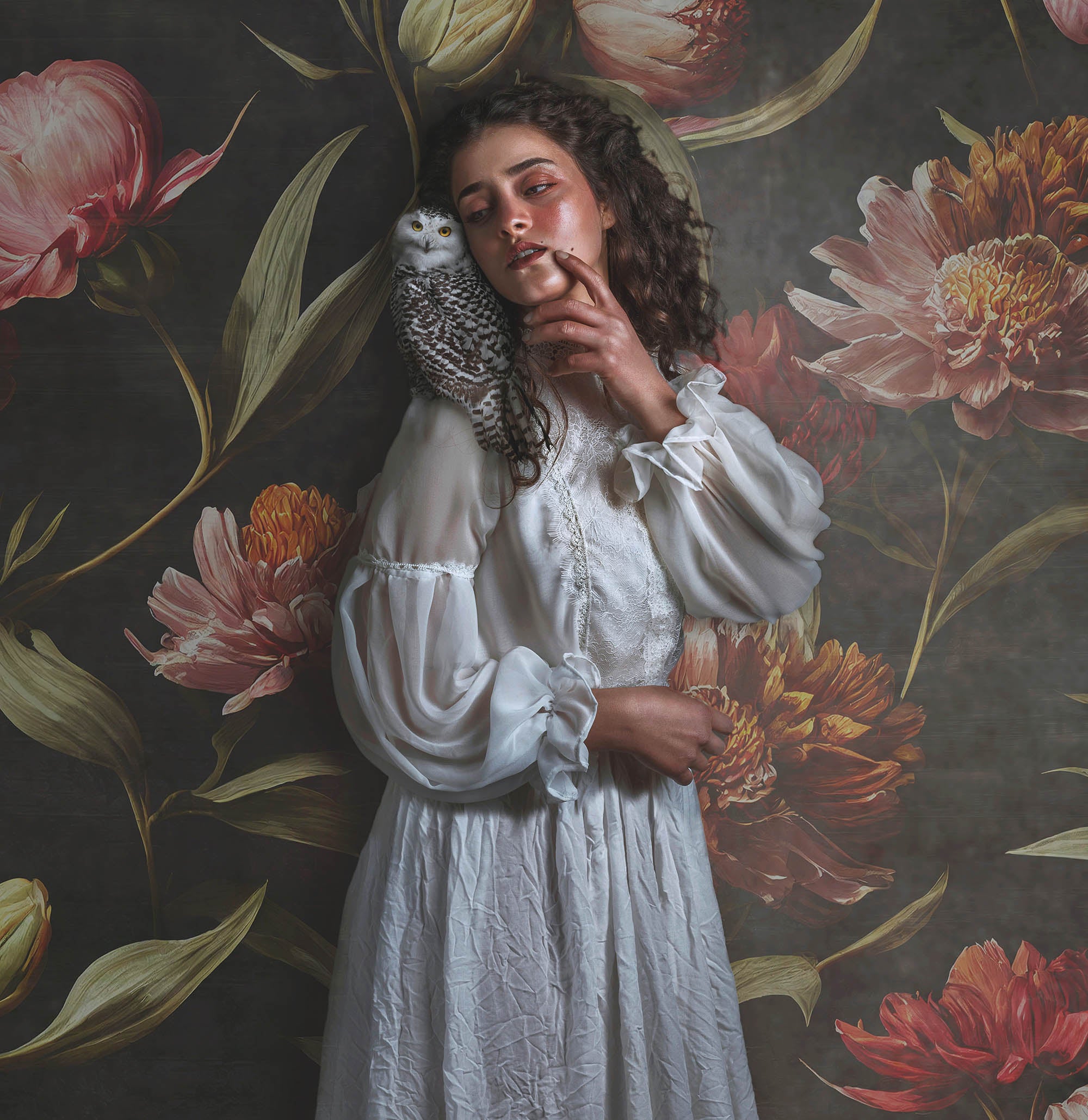 12 GORGEOUS PAINTED Floral Background TEXTURES / DIGITAL BACKDROPS - Set 5