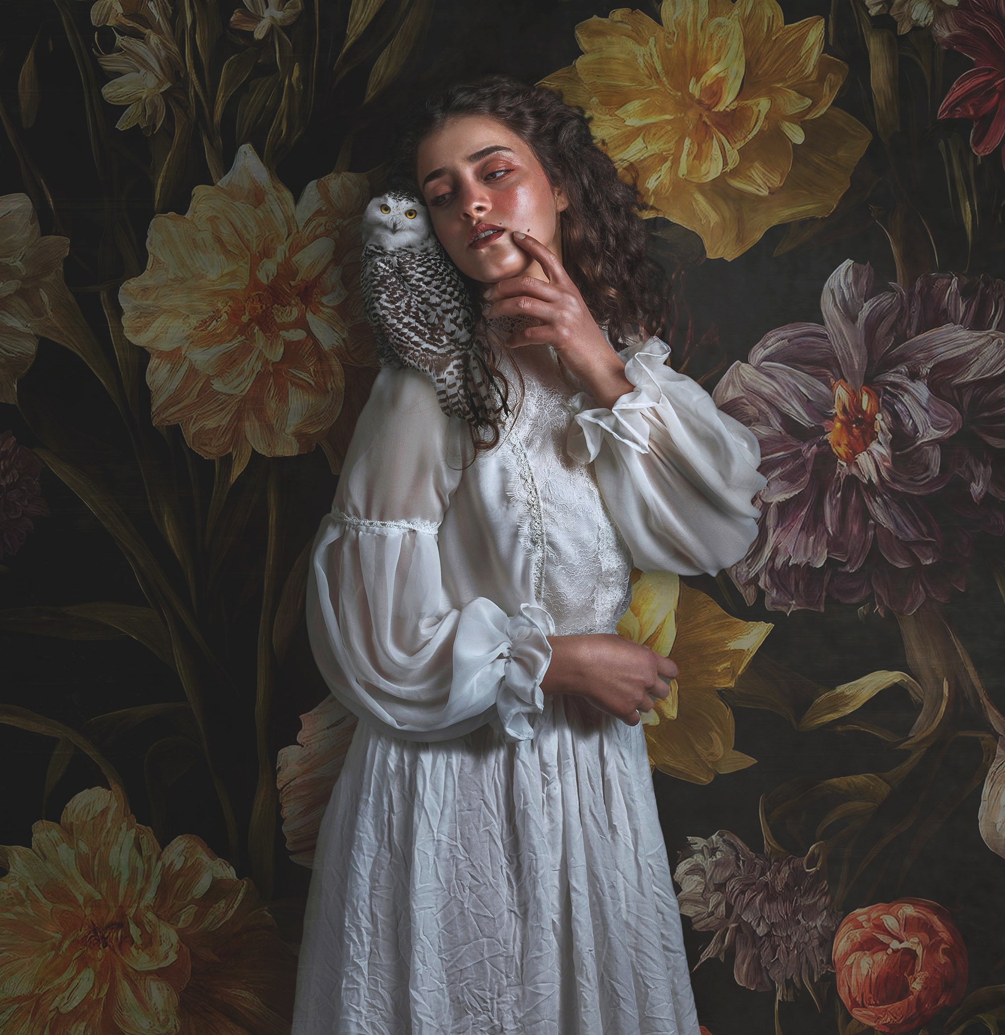 12 GORGEOUS PAINTED Floral Background TEXTURES / DIGITAL BACKDROPS - Set 3