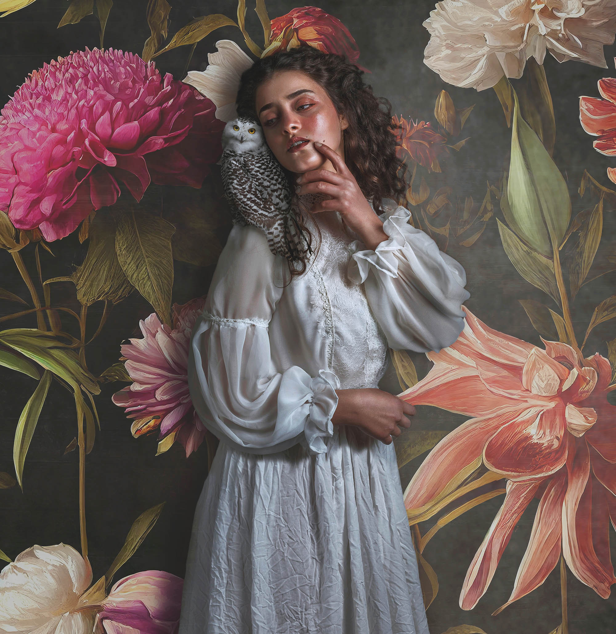 12 GORGEOUS PAINTED Floral Background TEXTURES / DIGITAL BACKDROPS - Set 15