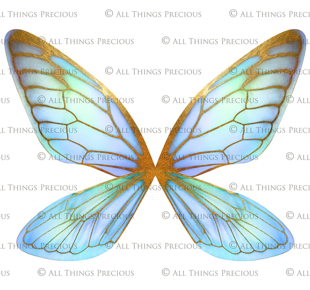 Digital Overlays for Photographers, Graphic design, scrapbooking and creatives.. Fairy Wings. High resolution, fine art digital assets for creating fantasy art.  Png overlay with transparent background. Magical Edit. Png Photo editing art assets.