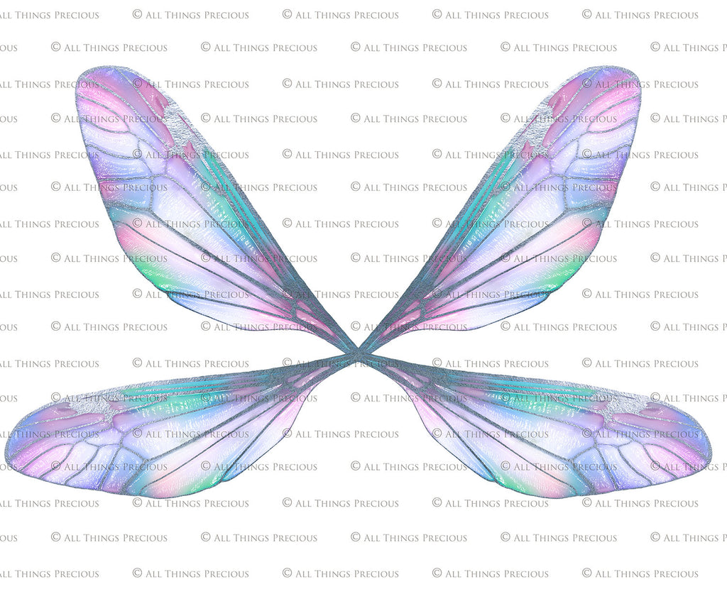 Colour Sparkling fairy wings, Png overlays for photoshop. High resolution transparent, see through wings. Fairycore, Cosplay, Photographers, Photoshop Edits, Digital overlay for photography. Digital stock and resources. Graphic design. Colourful, Gold, Fantasy Wing Bundle. Assets for Fine Art design. By ATP Textures